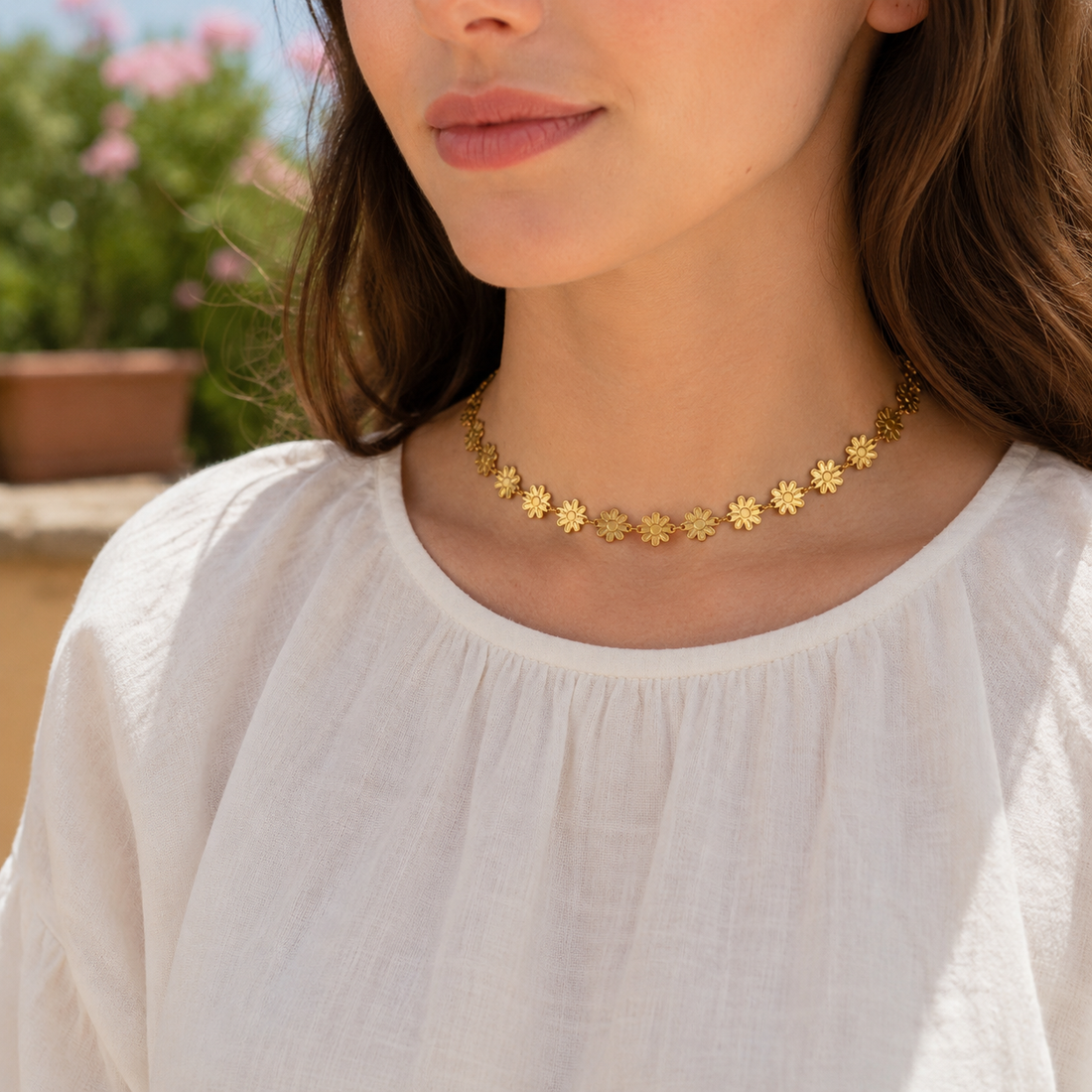 Flower Choker Necklace