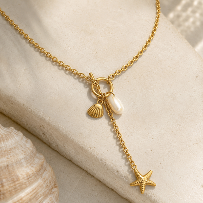 Ocean Charm Drop Necklace