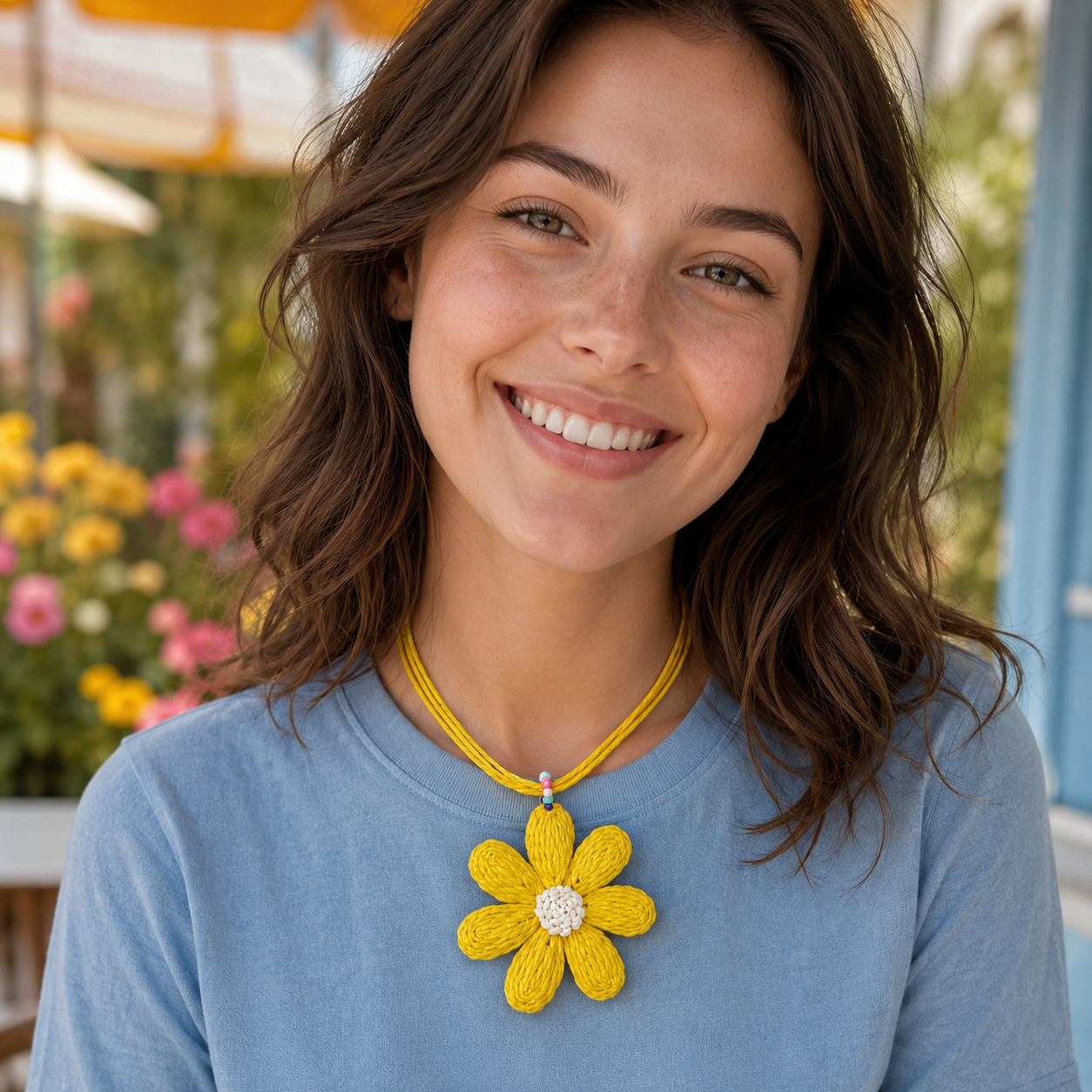 Woven Flower Choker