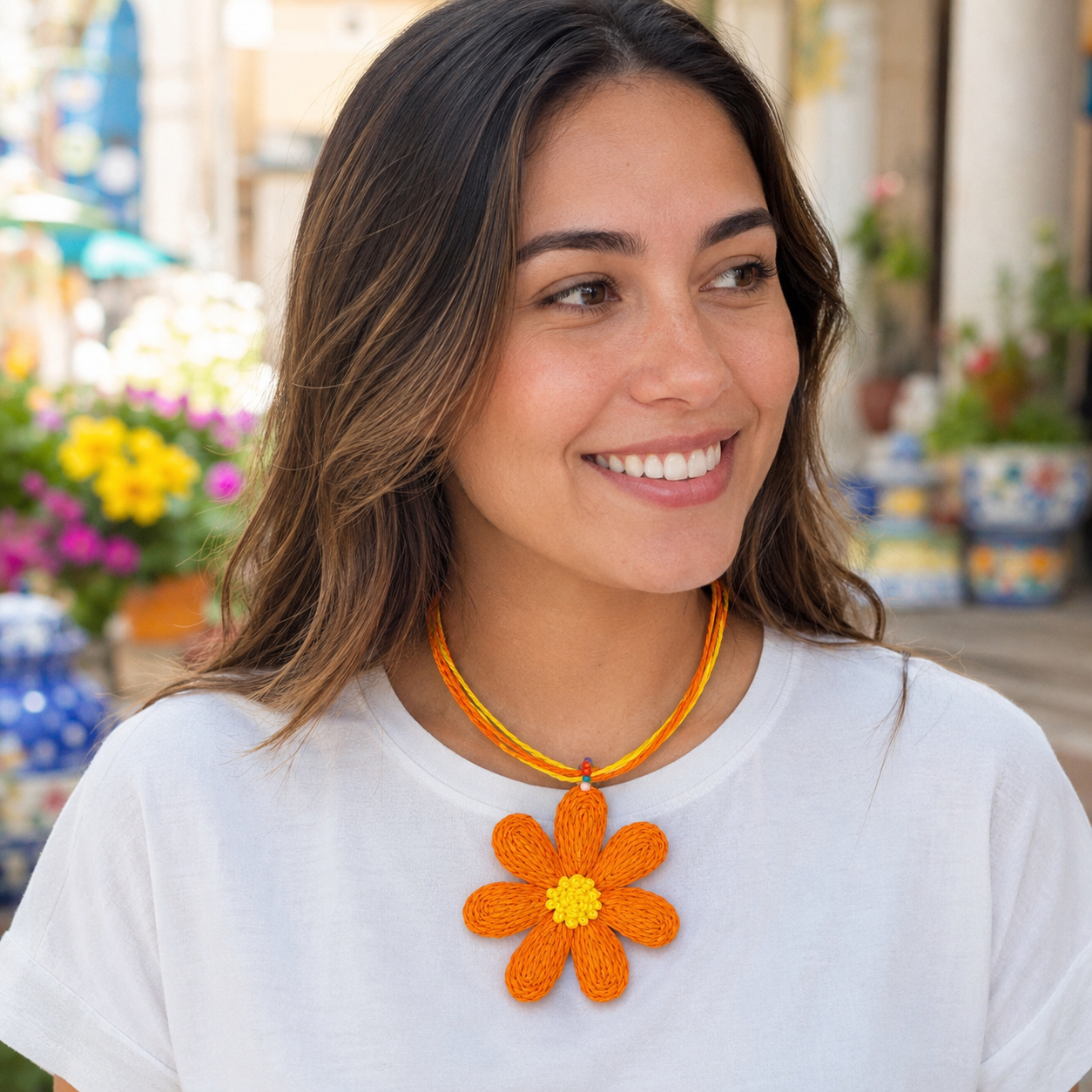 Woven Flower Choker