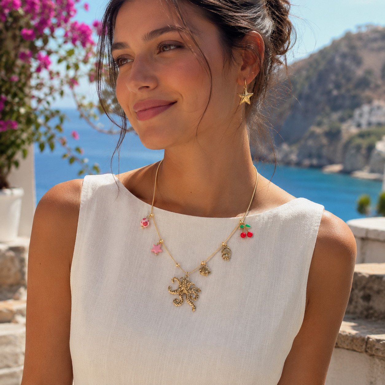 Octopus Charm Necklace