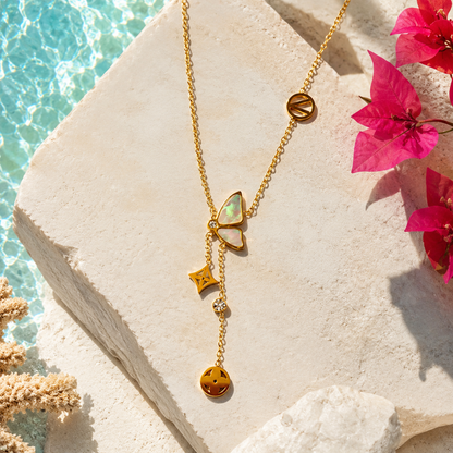 Resin Butterfly Necklace