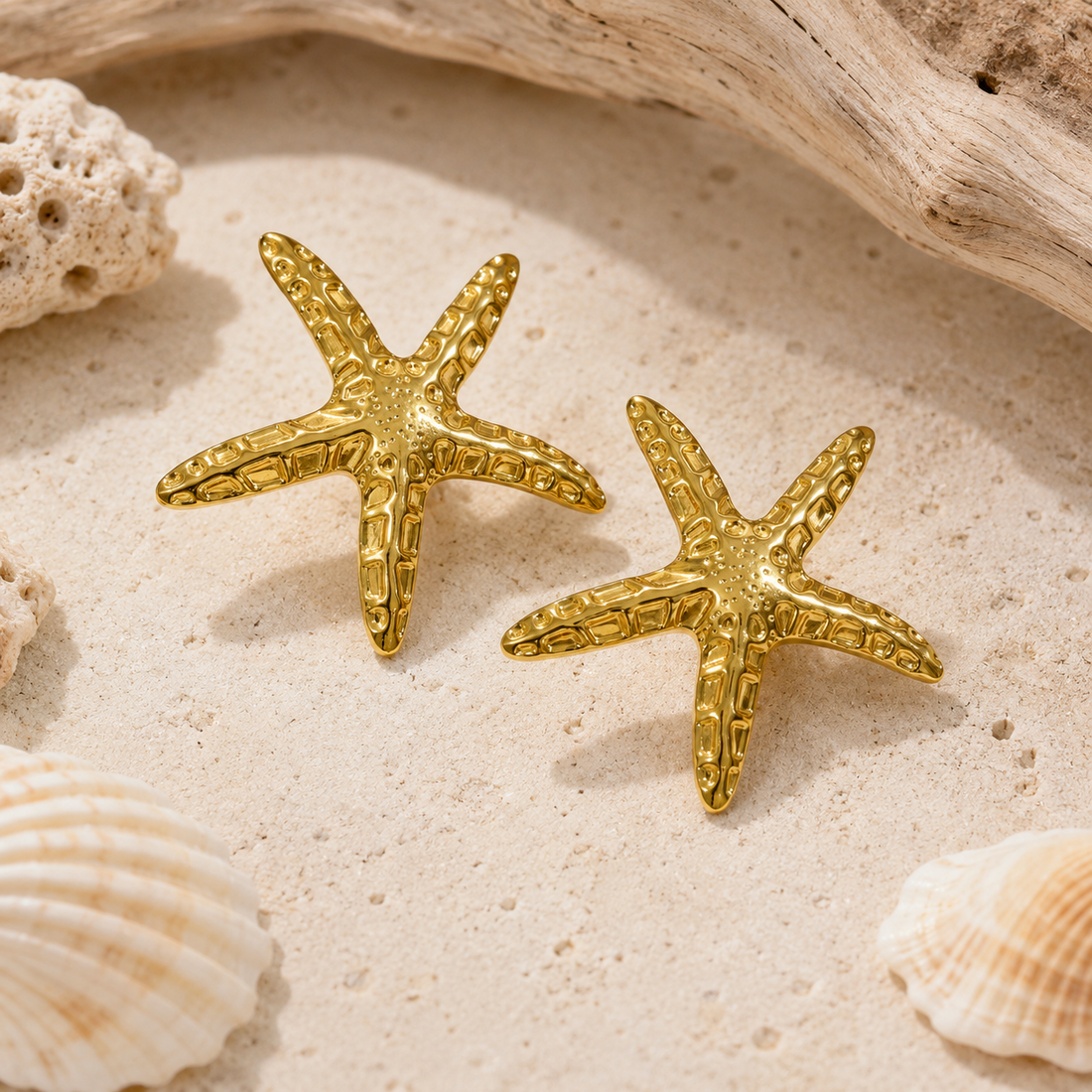 Stainless Steel Starfish Earrings