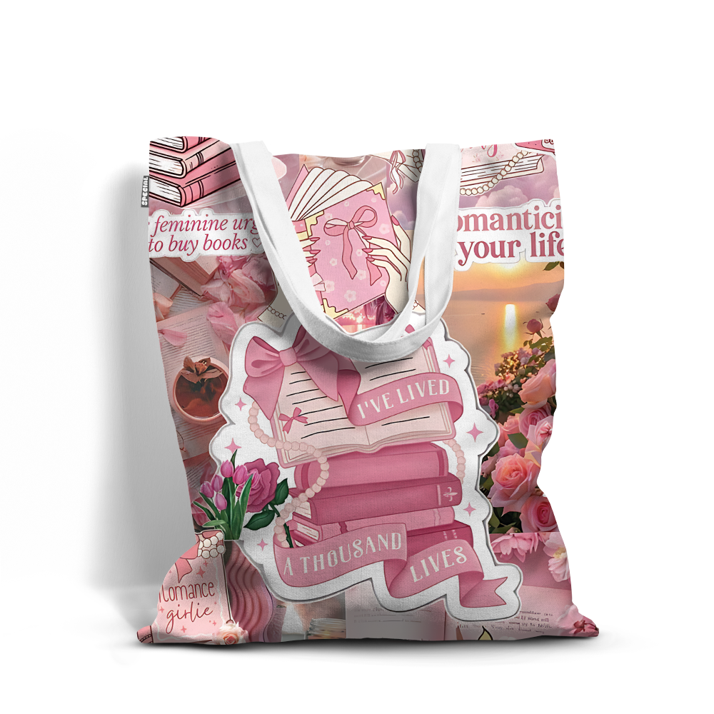 Pink Girl Power Waterproof Tote Bag