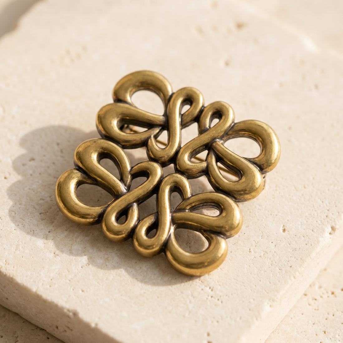 Loewe Style Anagram Brooch