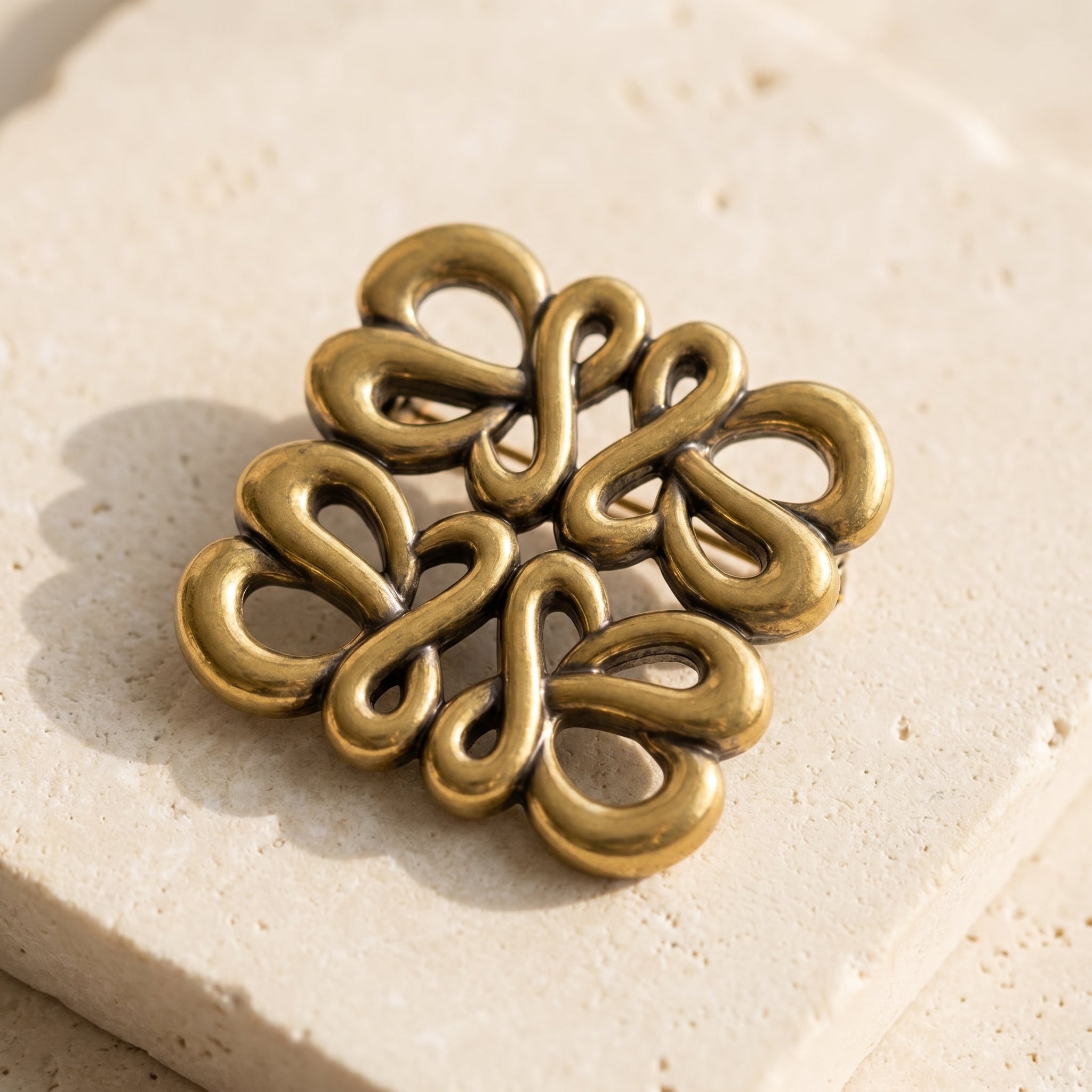 Loewe Style Anagram Brooch