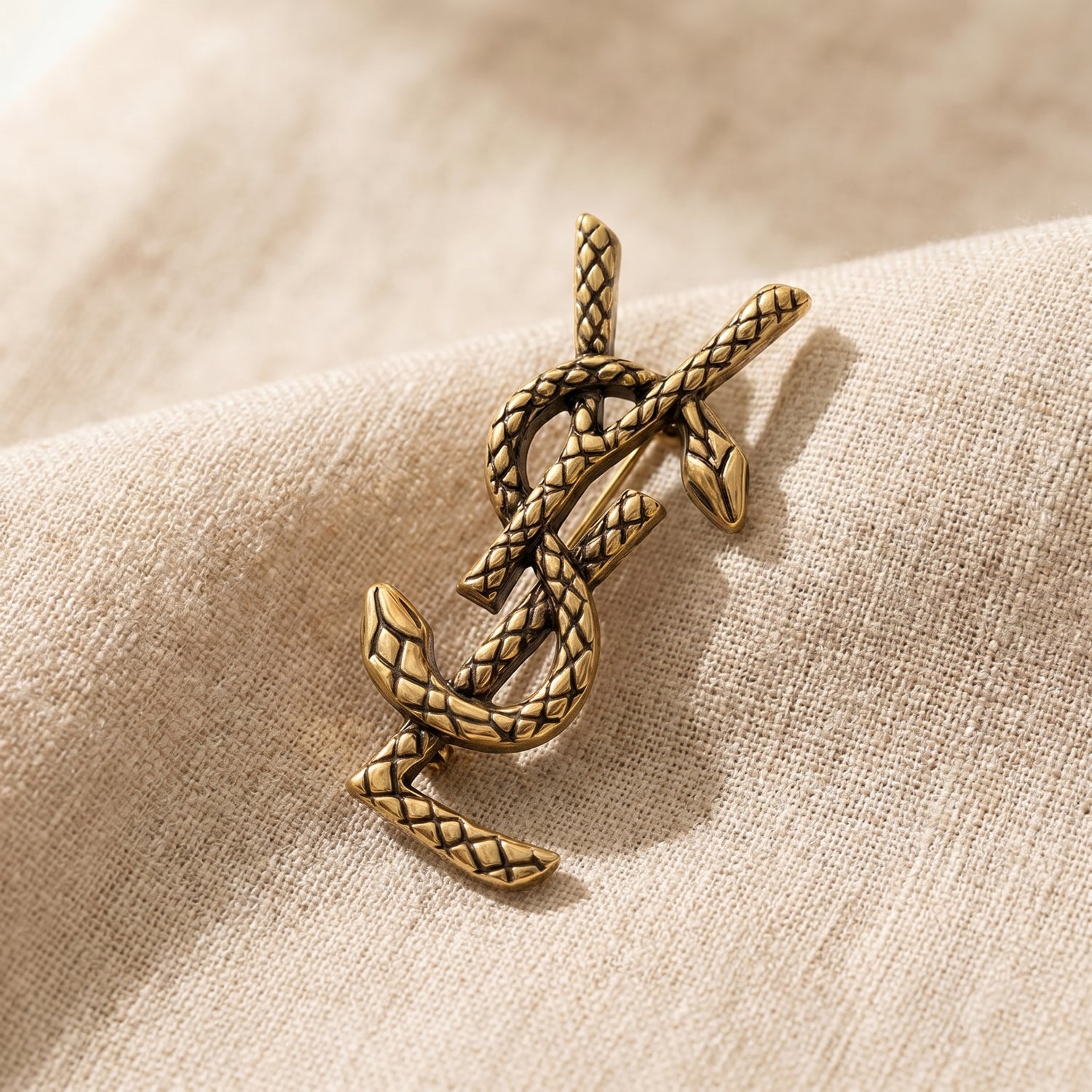 YSL Style Snake Brooch