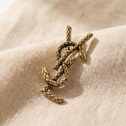 YSL Style Snake Brooch