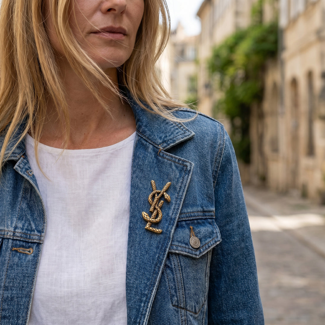 YSL Style Snake Brooch