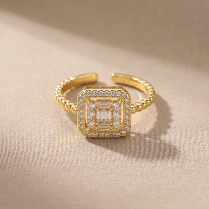 Square Solitaire Ring