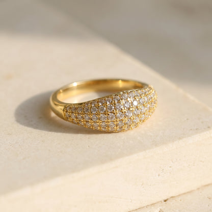 Gold Sparkle Stone Ring