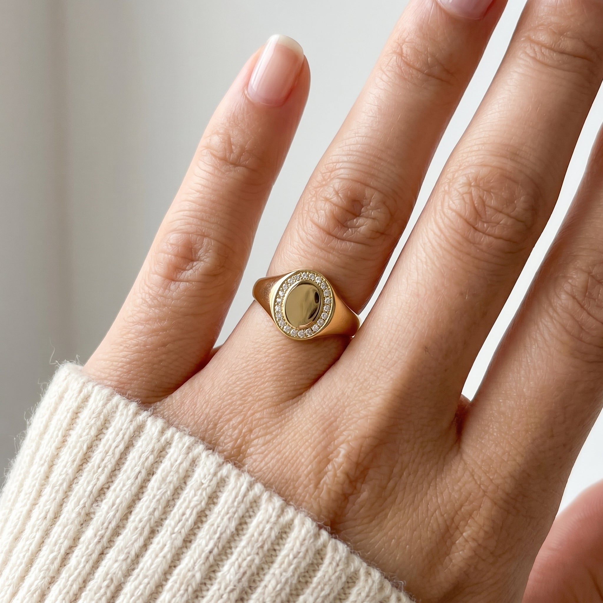 Gold Circle Statement Ring