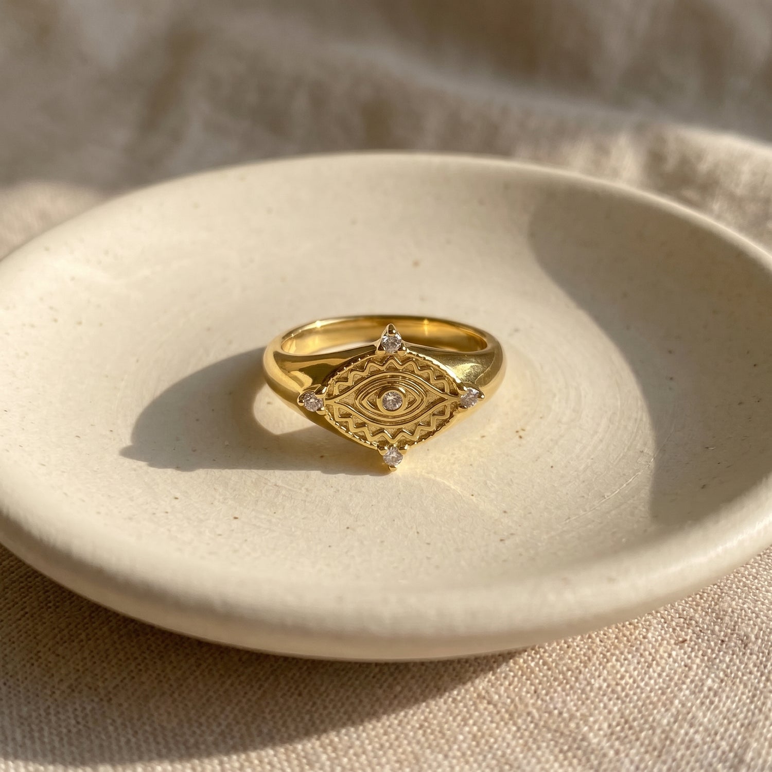 Golden Eye Statement Ring