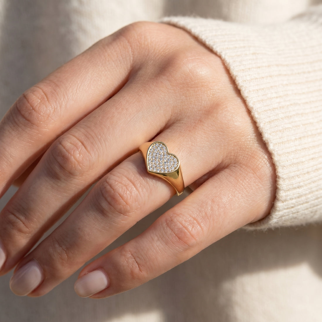 Crystal Heart Ring