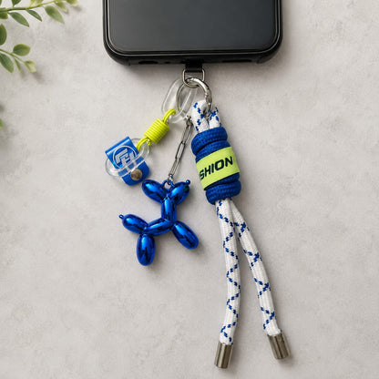 Blue Balloon Dog - 2-in-1 Phone &amp; Bag Charm