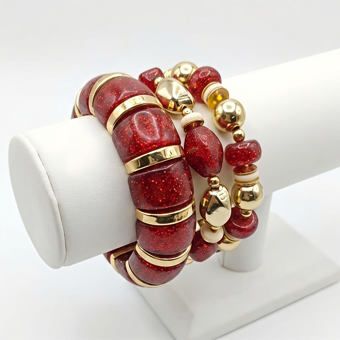 Ruby Glow Bangles Set