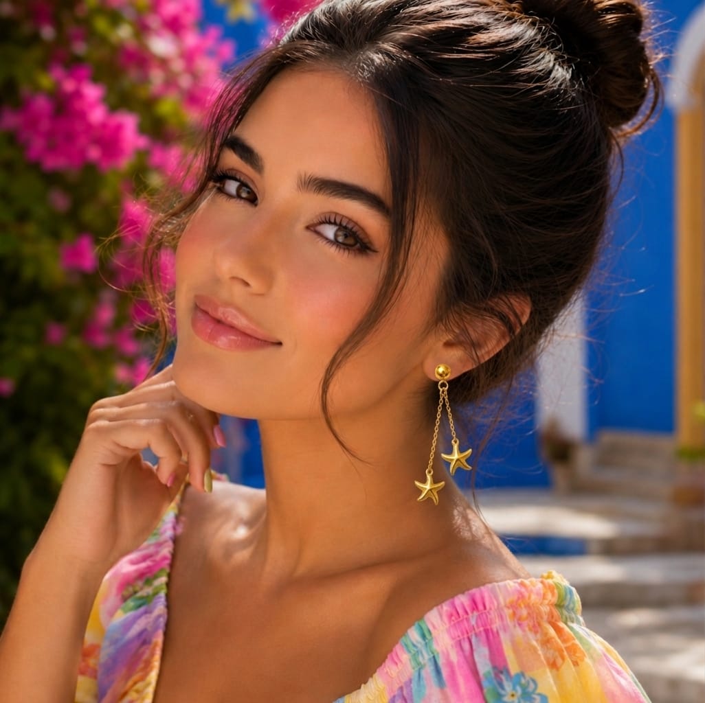 Double Star Stud Earrings