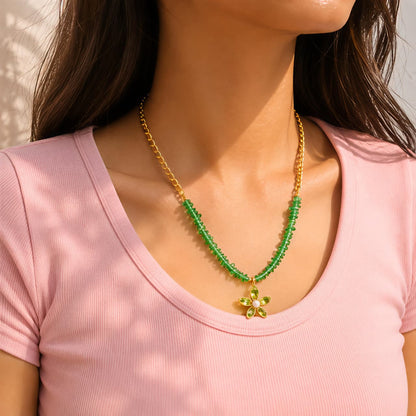 Emerald Bloom Necklace