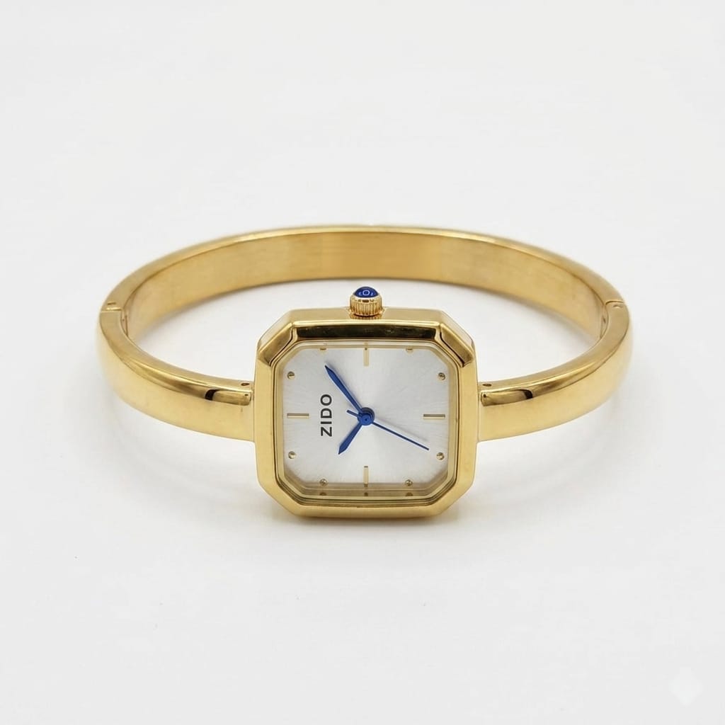 Modern Square Gold Watch