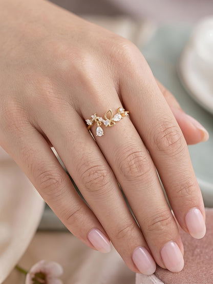 Crystal Drop Ring