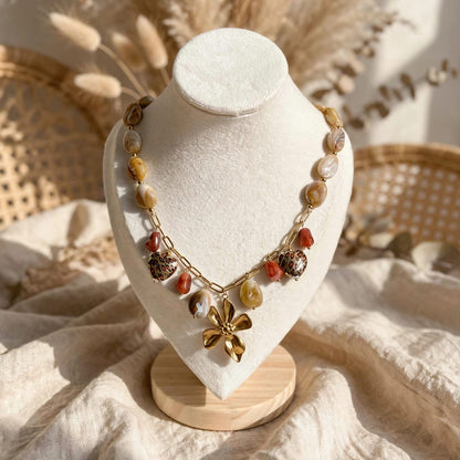 Amber Bloom Statement Necklace