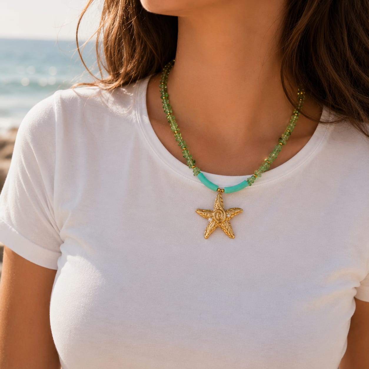 Emerald Star Necklace