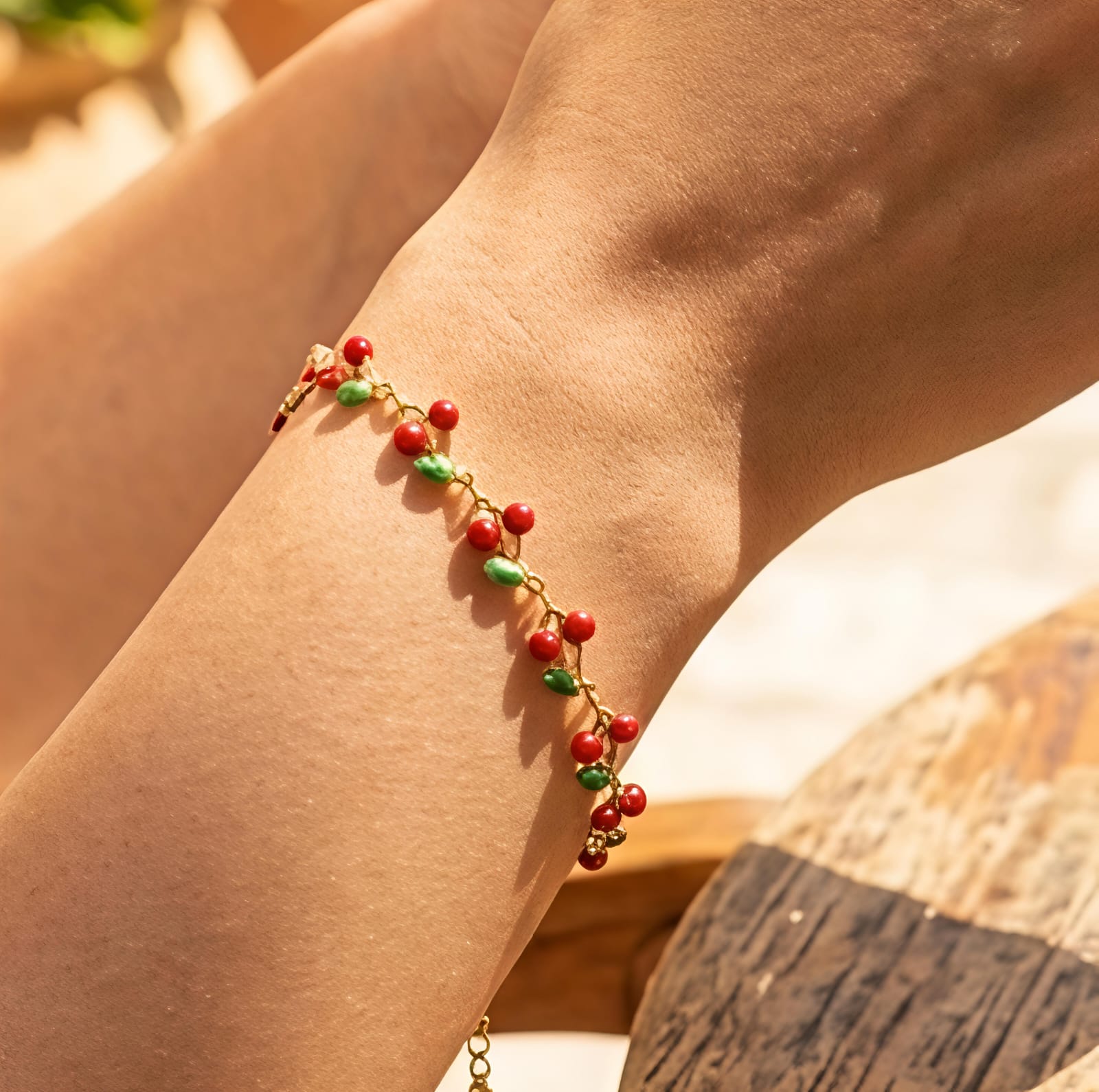Cherry Vine Stainless Steel Bracelet