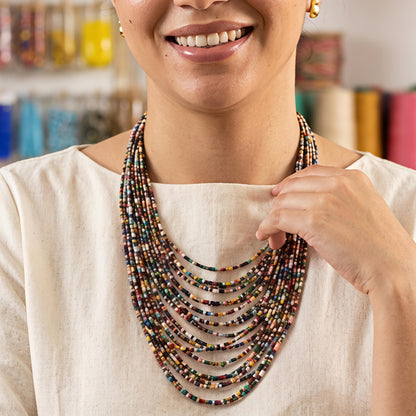 Boho Rainbow Beads Necklace