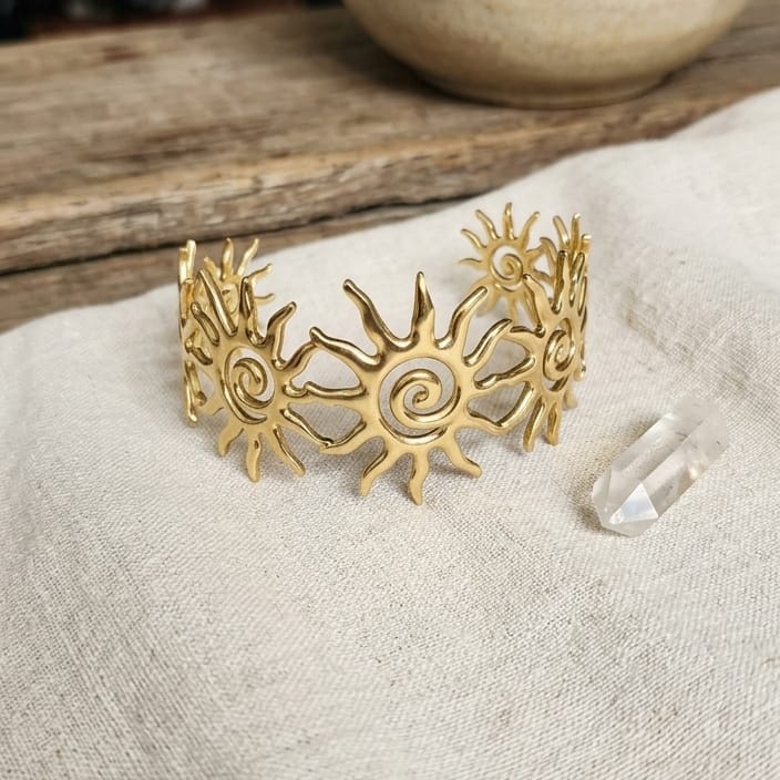 Sunburst Stainless Steel Bracelet