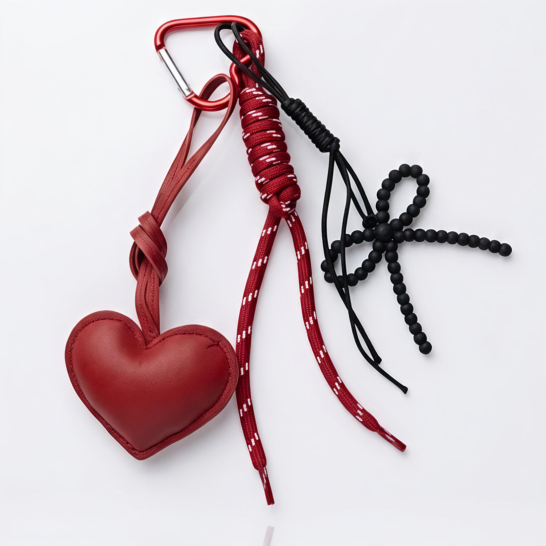 Burgundy Heart with Black Bow