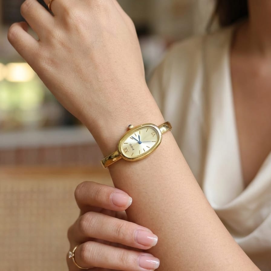 Vintage Oval Gold Watch