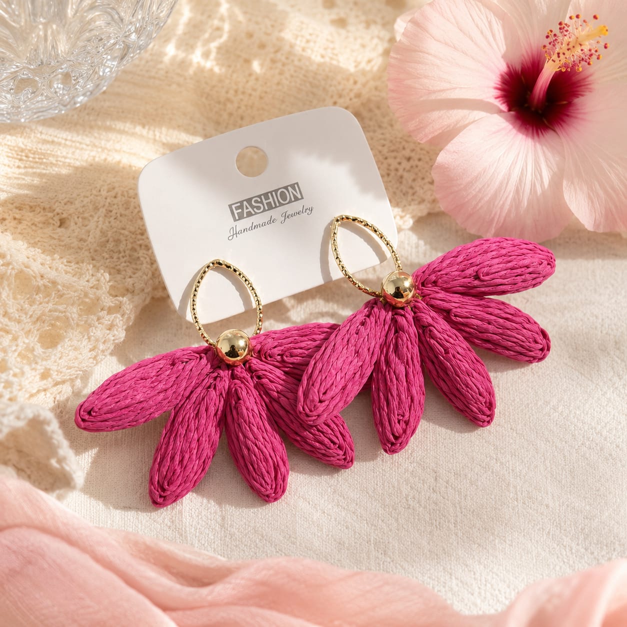 Woven Flower earrings