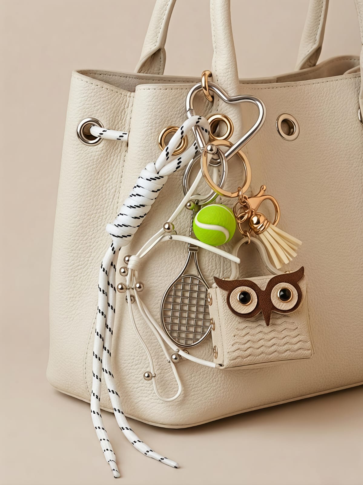 Mini pouch bag charm