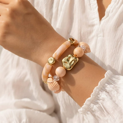 Blush Coastal Charm Bracelet Set