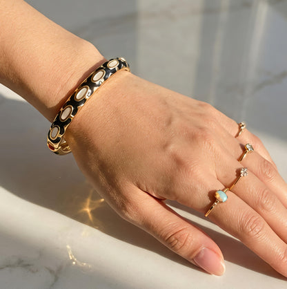 Midnight Bloom Indian Bangle