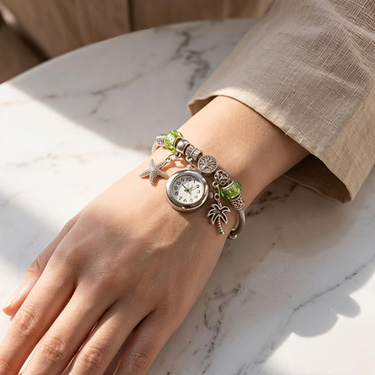 Emerald Charm Watch Bracelet