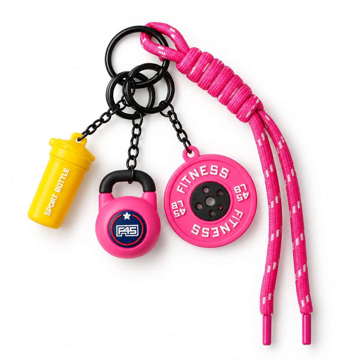 Gym Girl Era Bag Charm - Hot Pink Fitness Edition