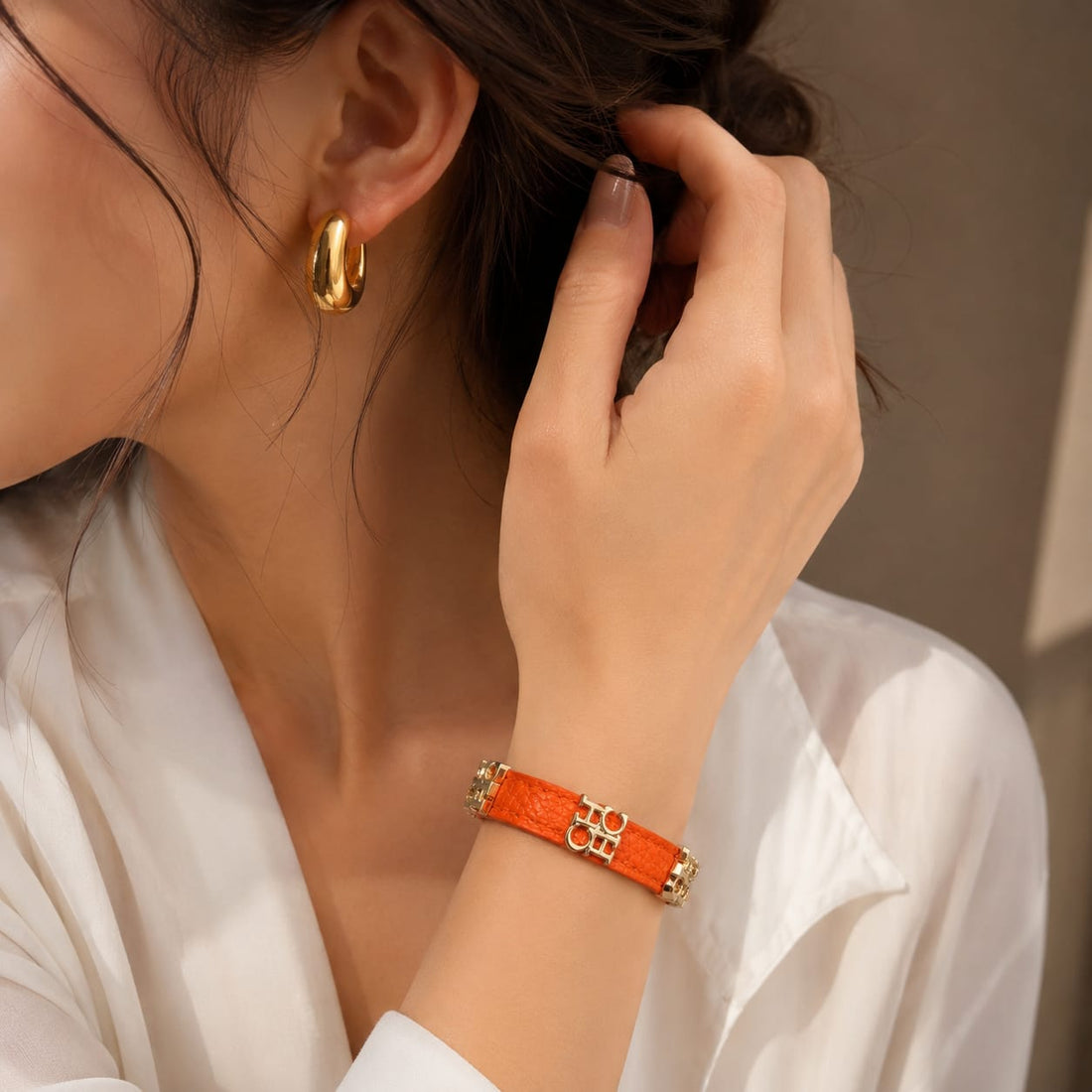 Aurelia Luxe Bracelet in Sunset Orange