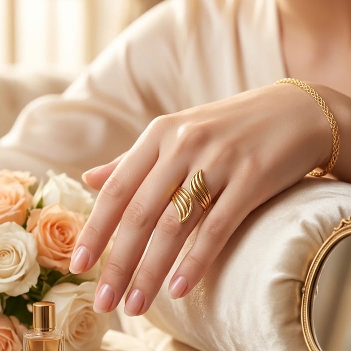 Golden Wing Wrap Ring