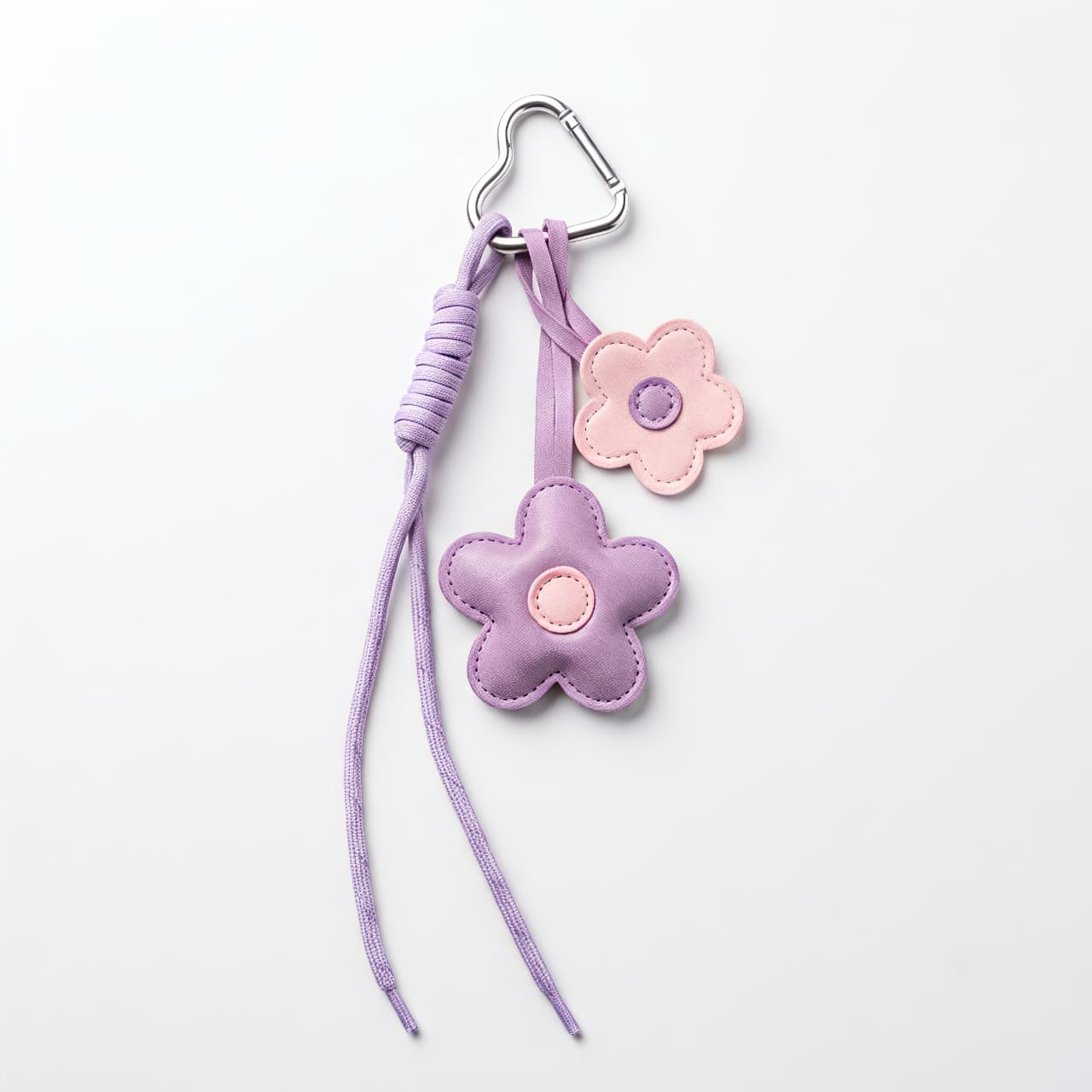 Pink &amp; Purple Double Flower Charm