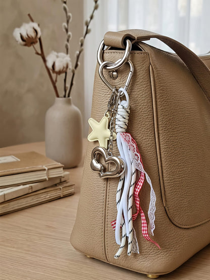 Ribbon &amp; Charm Bag Accessory