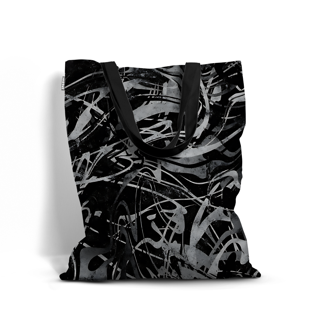 Black &amp; Grey Splash Waterproof Tote Bag