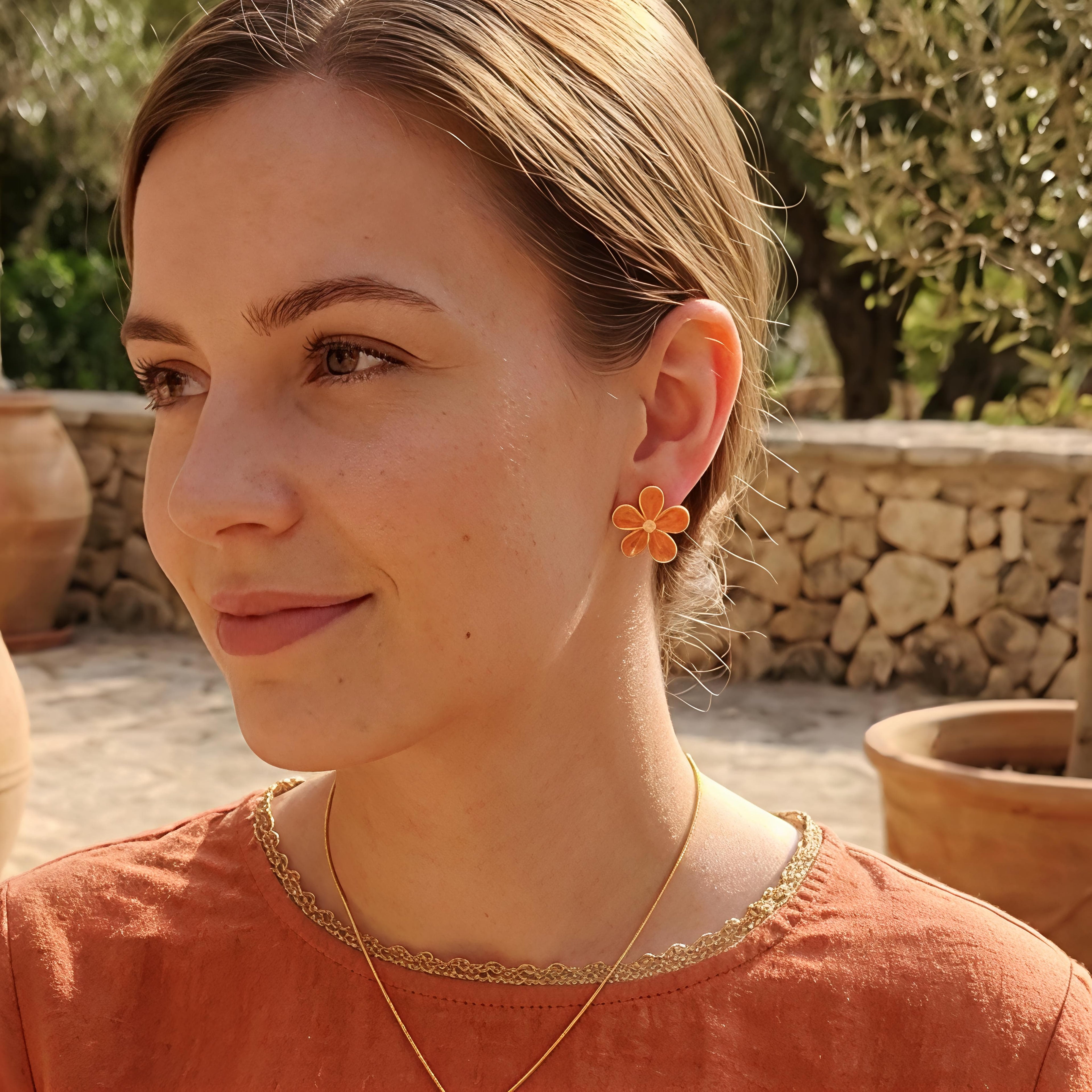 Orange Blossom Earrings