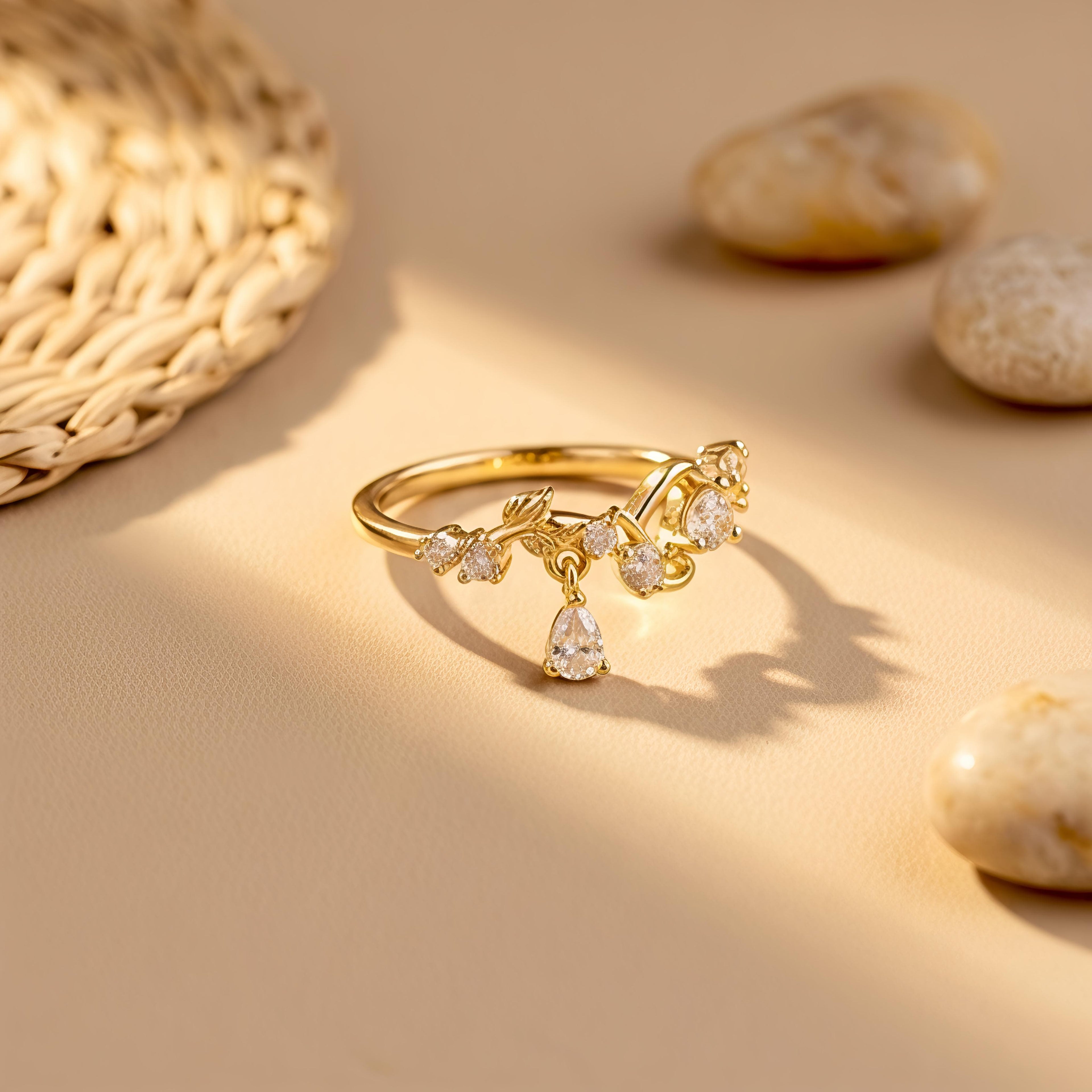 Crystal Drop Ring