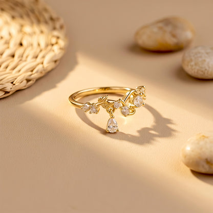 Crystal Drop Ring