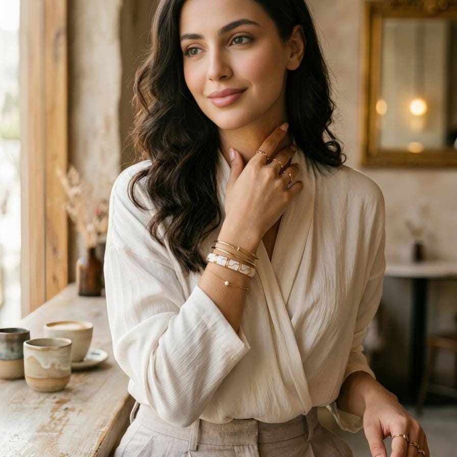 Aurora Pearl Bangle