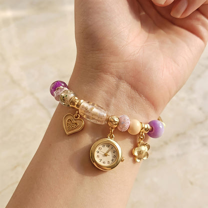 Lavender Bloom Watch Bracelet