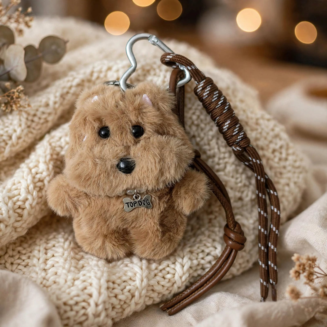 TOP DOG Fluffy Charm – Puppy Bag Charm &amp; Keychain