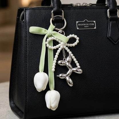 Pearl Bloom Bag Charm