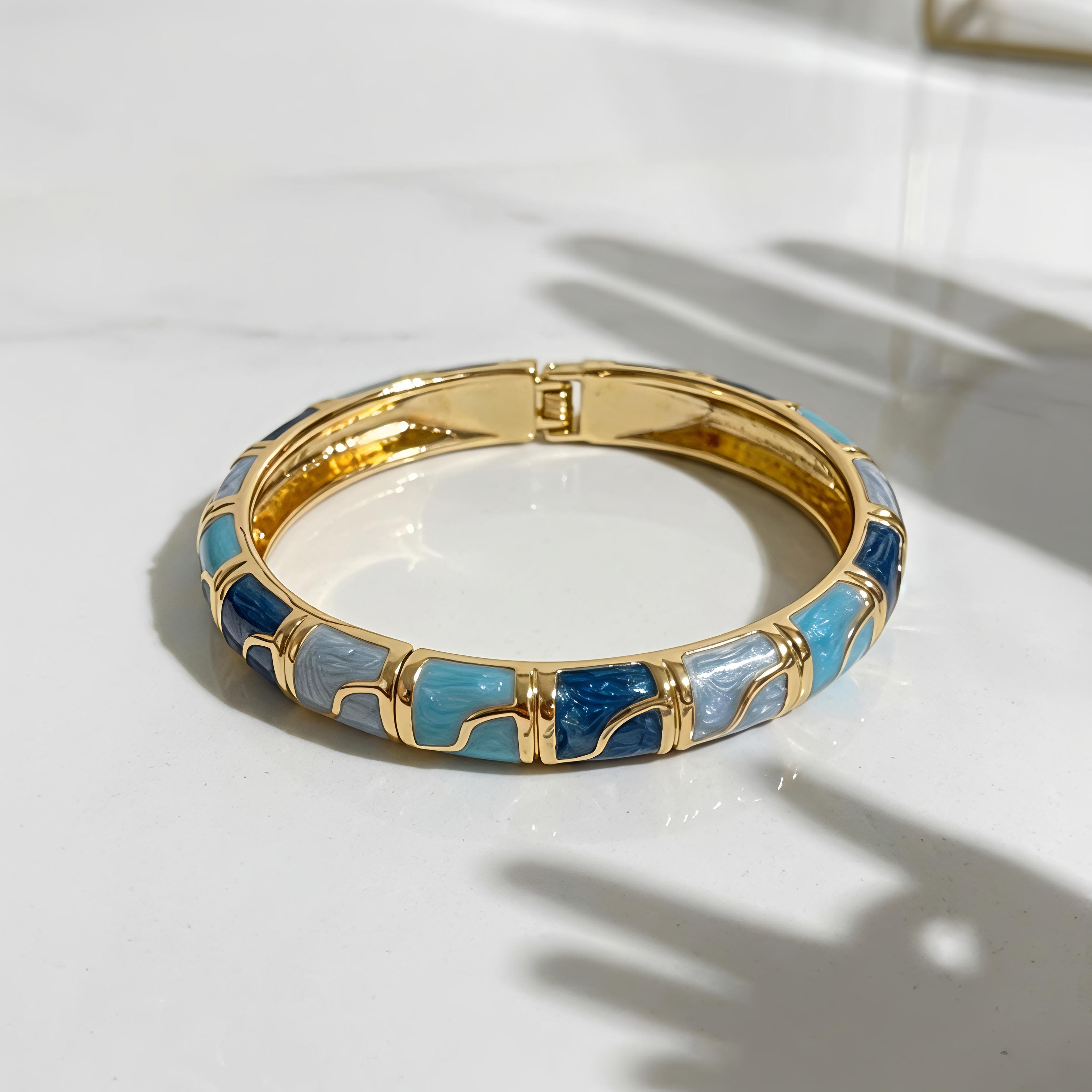 Aurora Sapphire Waves Bangle